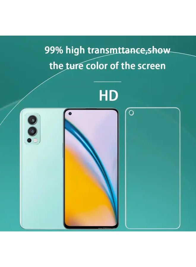 2 قطعة من حامي الشاشة الزجاجي المقوى لهاتف OnePlus Nord CE 5G، بشفافية عالية ومقاومة للخدوش بصلابة 9H - Image 2